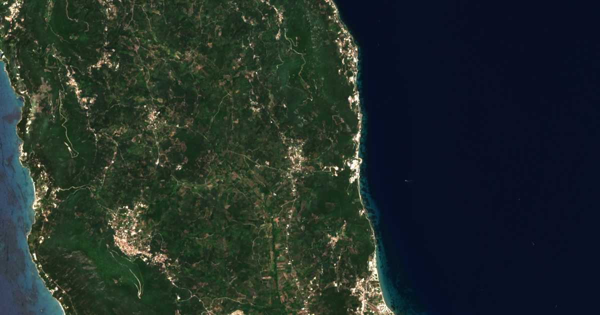 Satelitska karta: Strongylí