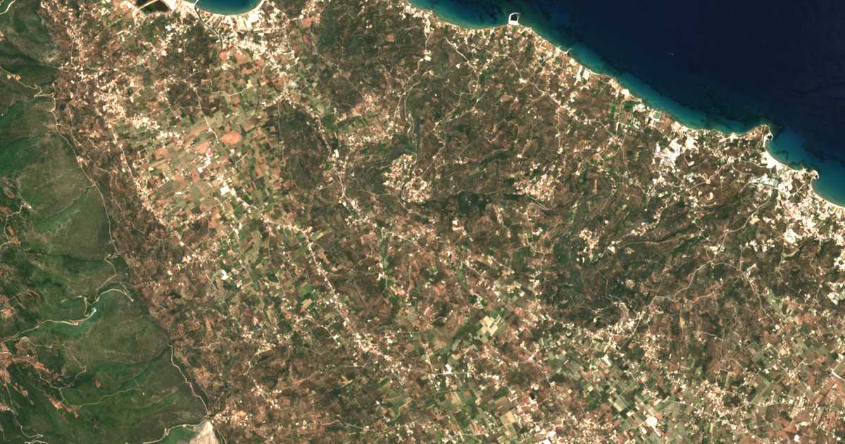Satelitska karta: Káto Gerakárion