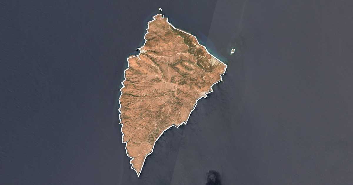 Satelitska snimka s ucrtanom granicom: Dímos Agíou Efstratíou