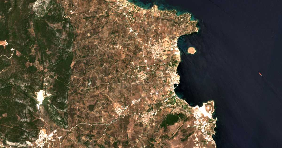 Satelitska karta: Afálonas