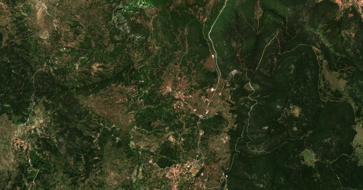 Satelitska karta: Nymfasía