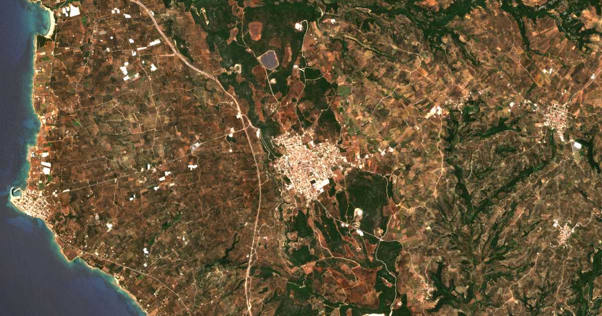 Satelitska karta: Gargaliánoi