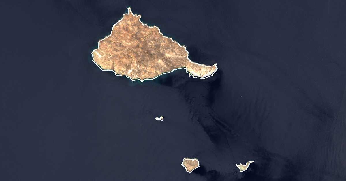 Satelitska snimka s ucrtanom granicom: Dímos Anáfis