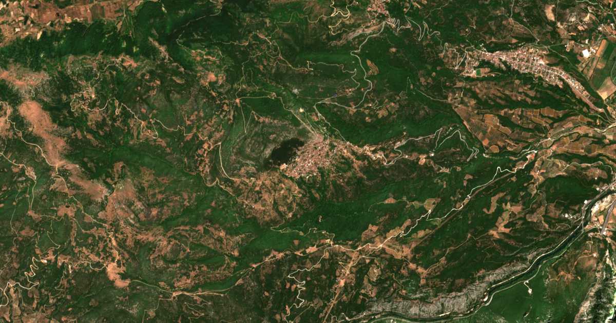 Satelitska karta: Rapsáni