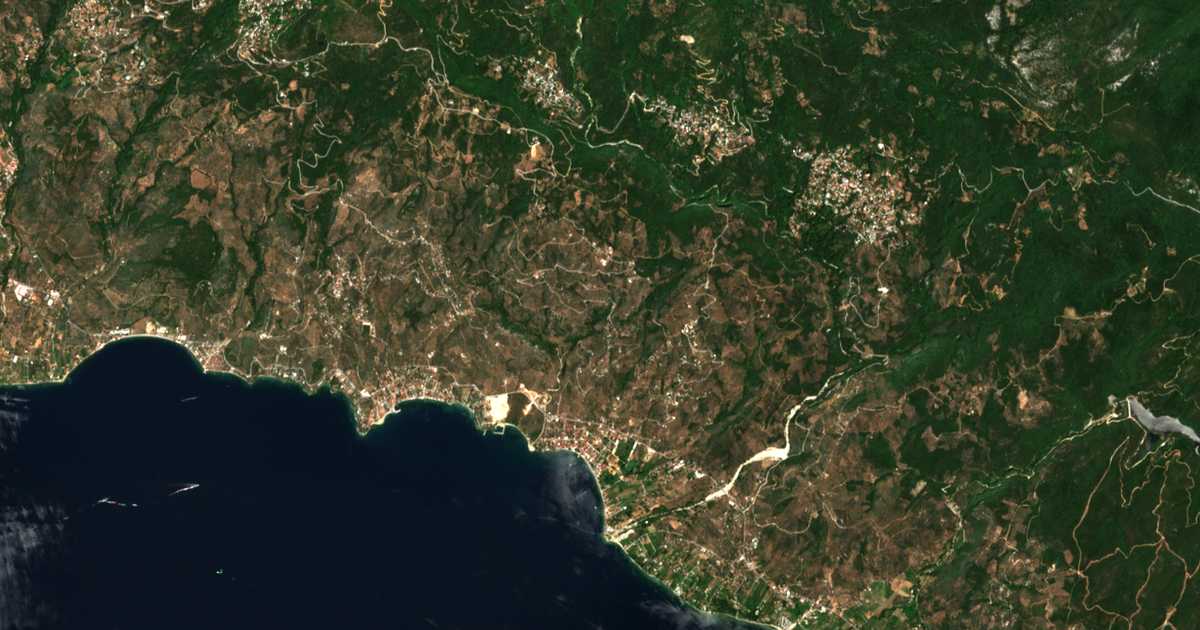 Satelitska karta: Ágios Athanásios