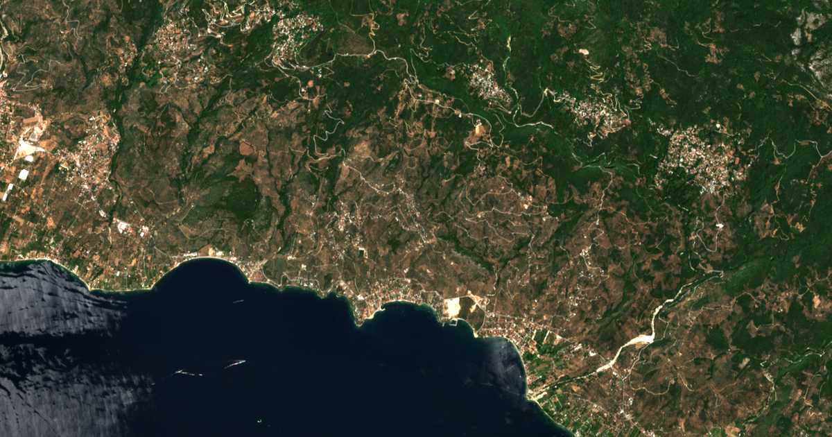 Satelitska karta: Áno Gatzéa