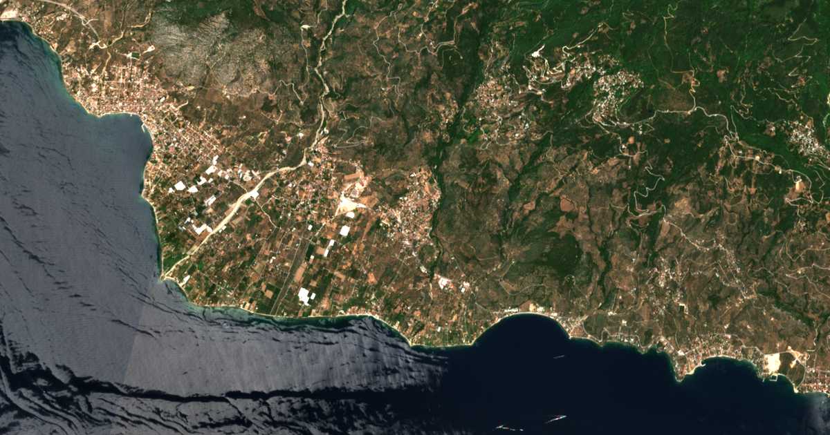 Satelitska karta: Áno Lechónia