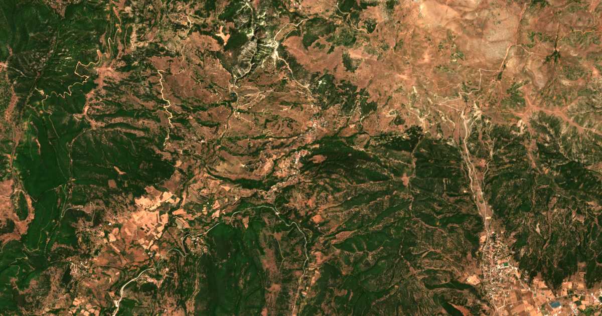 Satelitska karta: Gouménissa