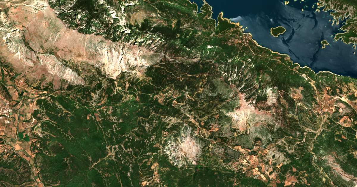 Satelitska karta: Chalkiópouloi