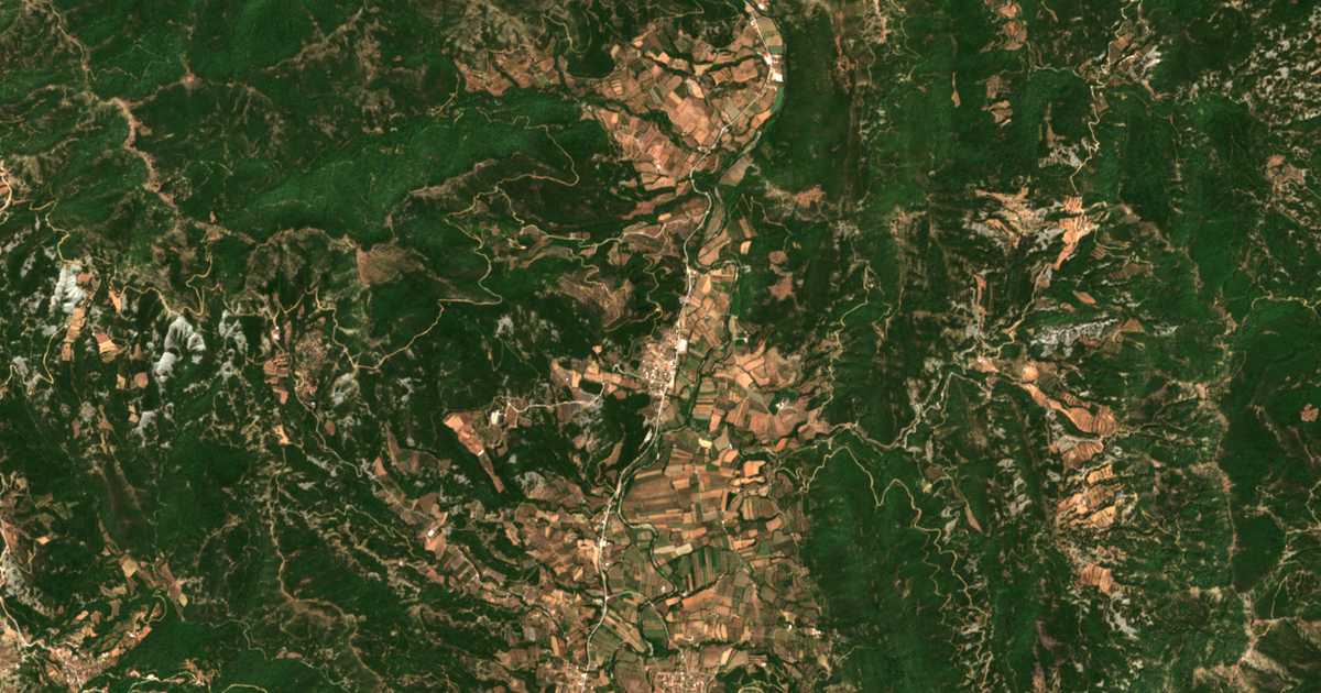 Satelitska karta: Néa Malesiáda