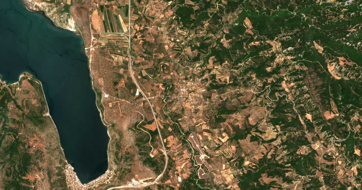 Satelitska karta: Sardínia